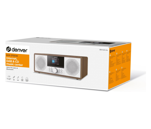 Denver Wieża stereo Denver MIR-270DW z radiem internetowym dark woo - 1535100 - zdjęcie 9